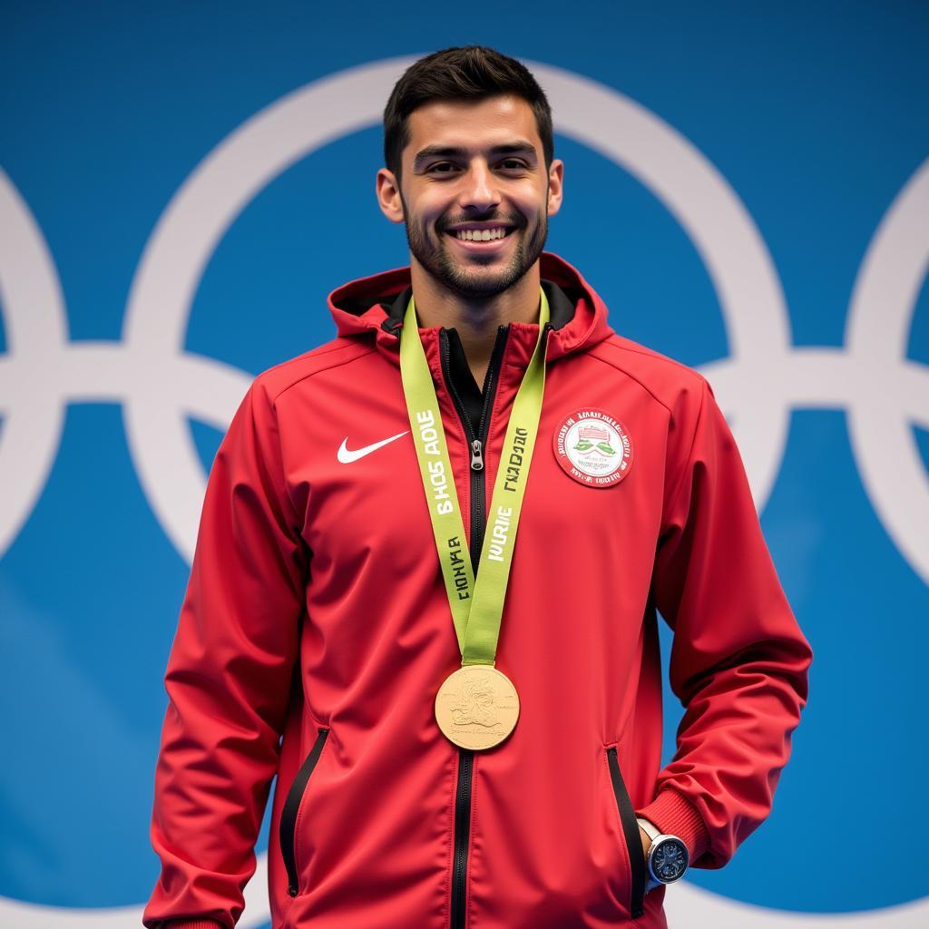 Abdullah Al Rashidi nhận huy chương Olympic