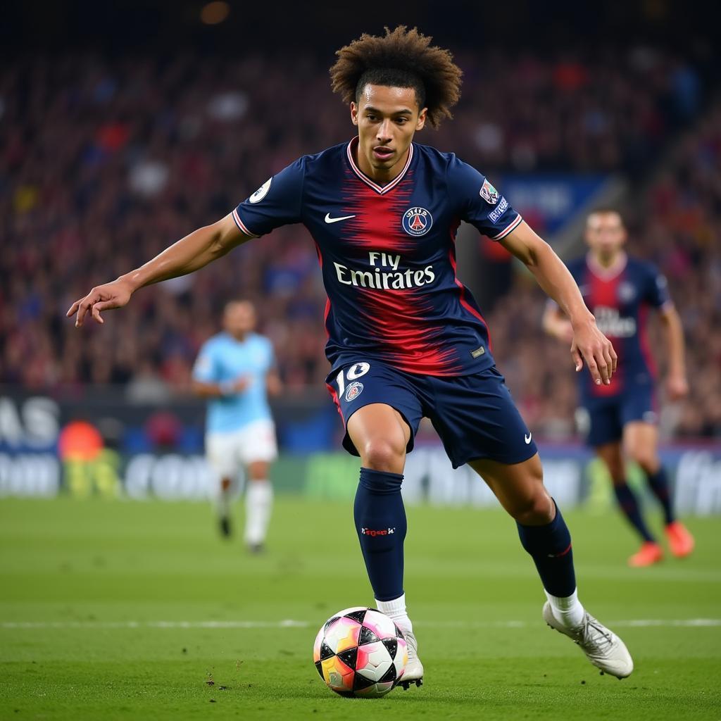 Achraf Hakimi in action for Paris Saint-Germain