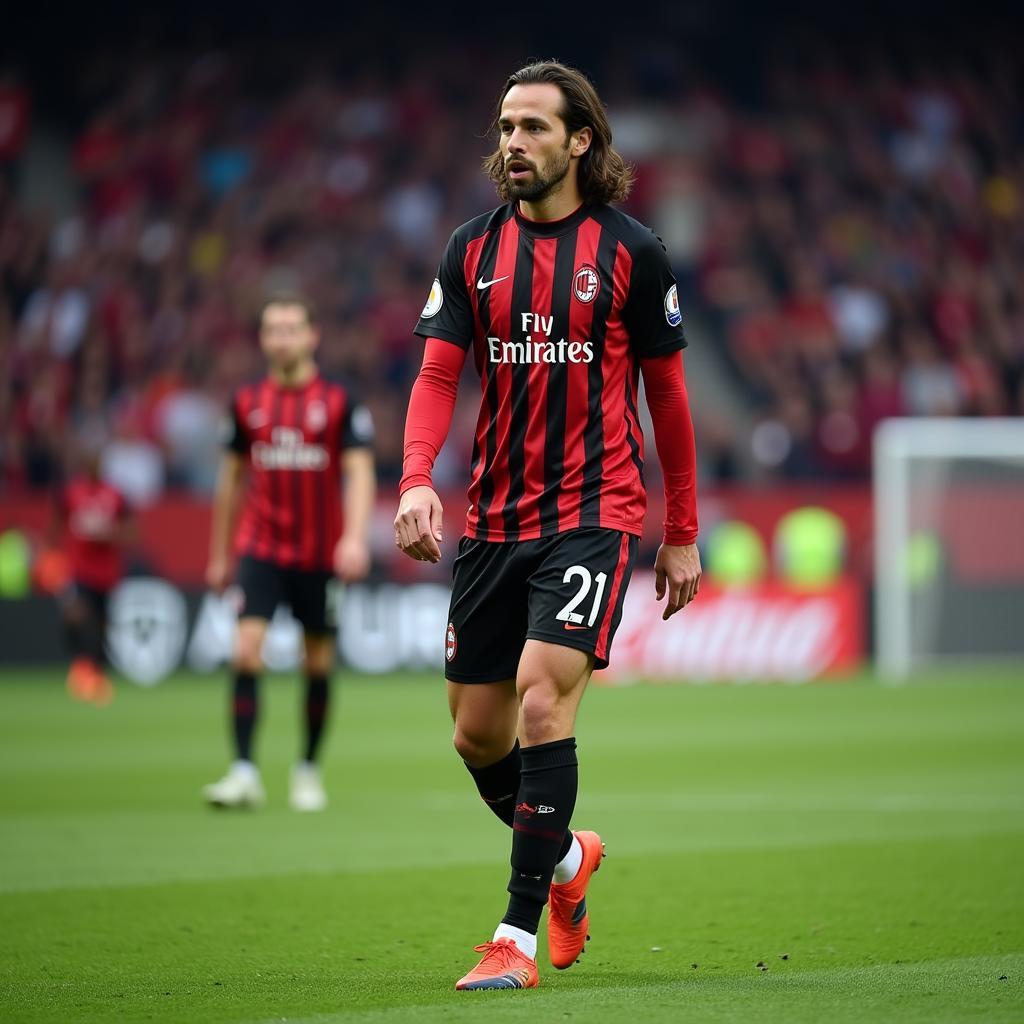 Andrea Pirlo khoác áo số 21 tại AC Milan