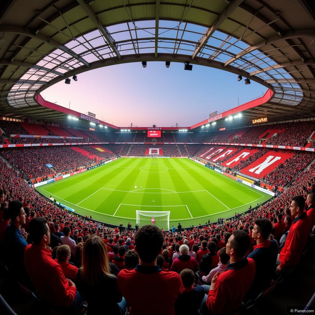 Cổ động viên Antwerp trên khán đài Bosuilstadion