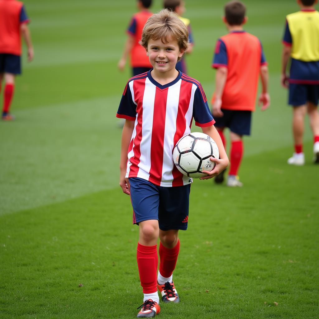 Arturo Sánchez Silva trong màu áo Atletico Madrid