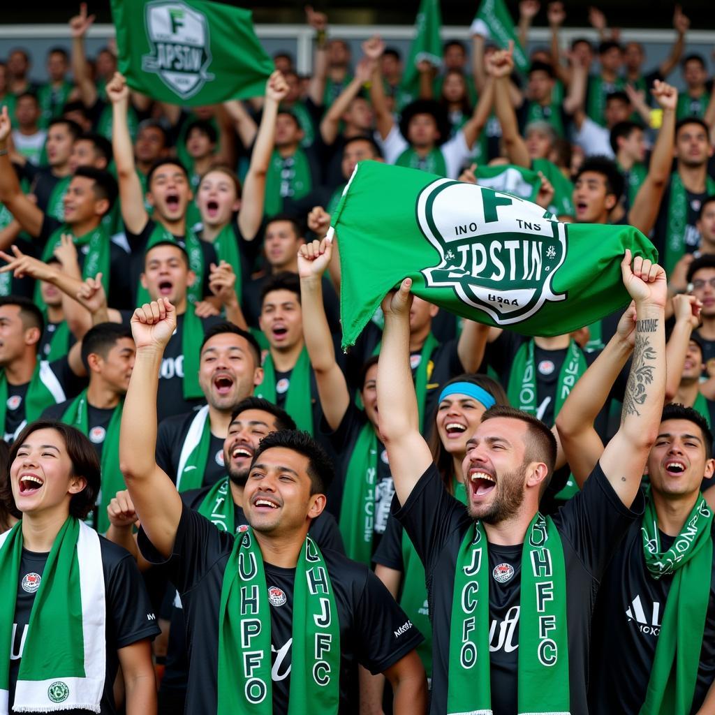 Austin FC supporters celebrating a goal