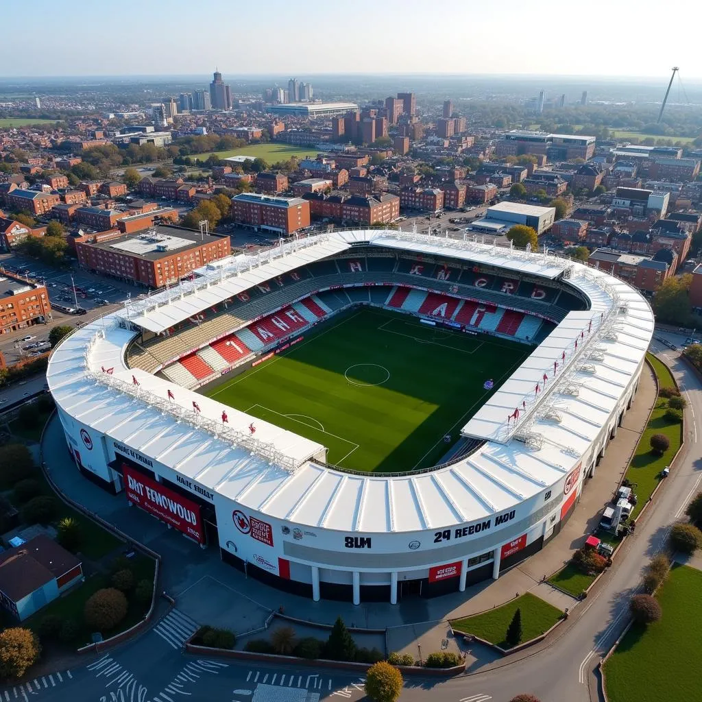 Bloomfield Road Stadium aerial view