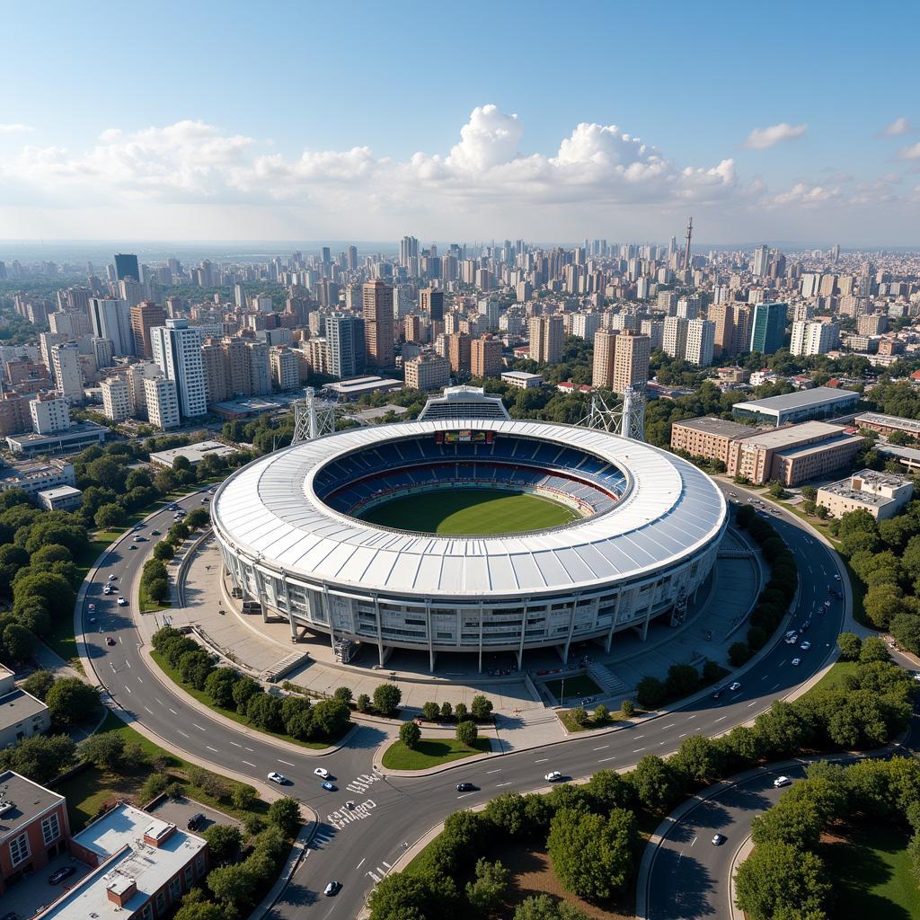 Aerial view of Bloomfield Stadium