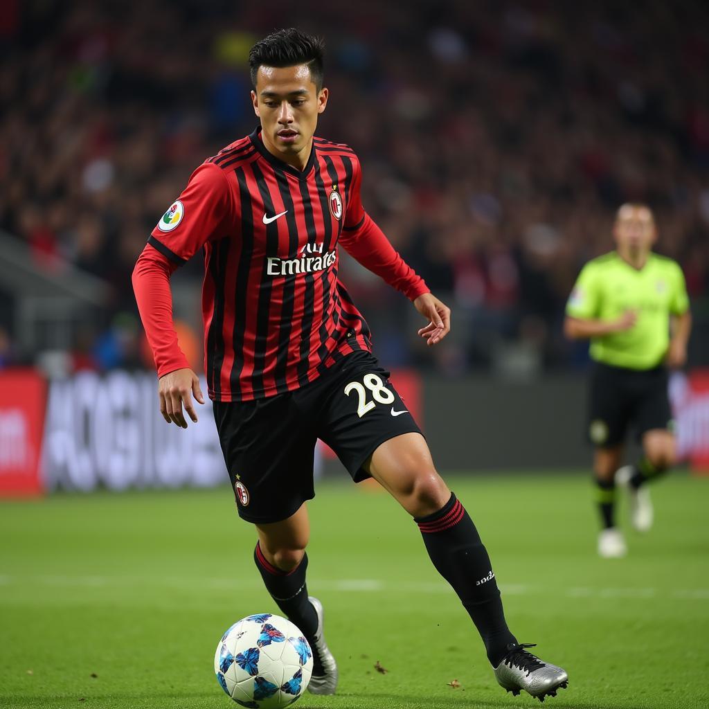 Brahim Diaz thi đấu cho AC Milan