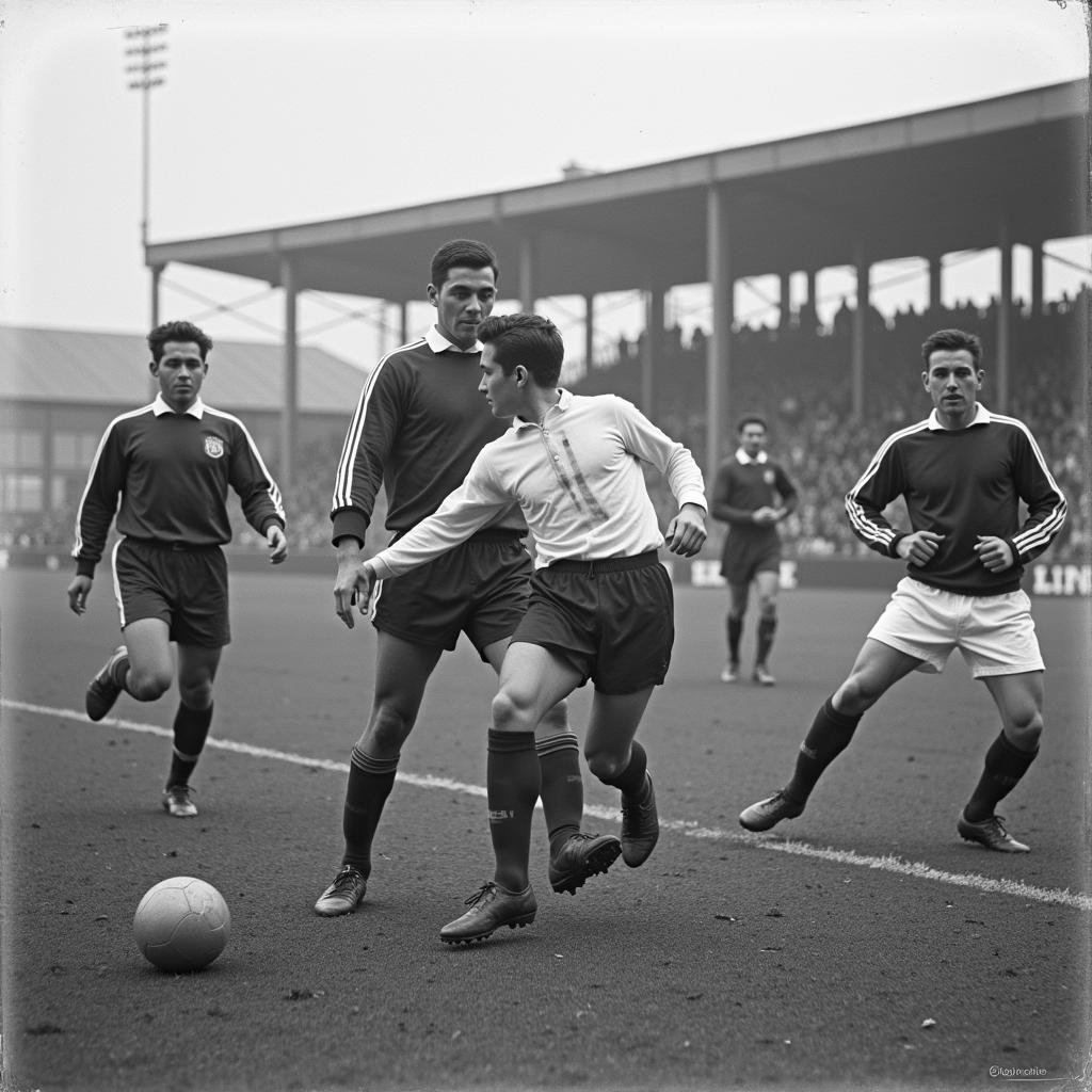 Historic image of a Brentford vs. QPR match from the early 20th century