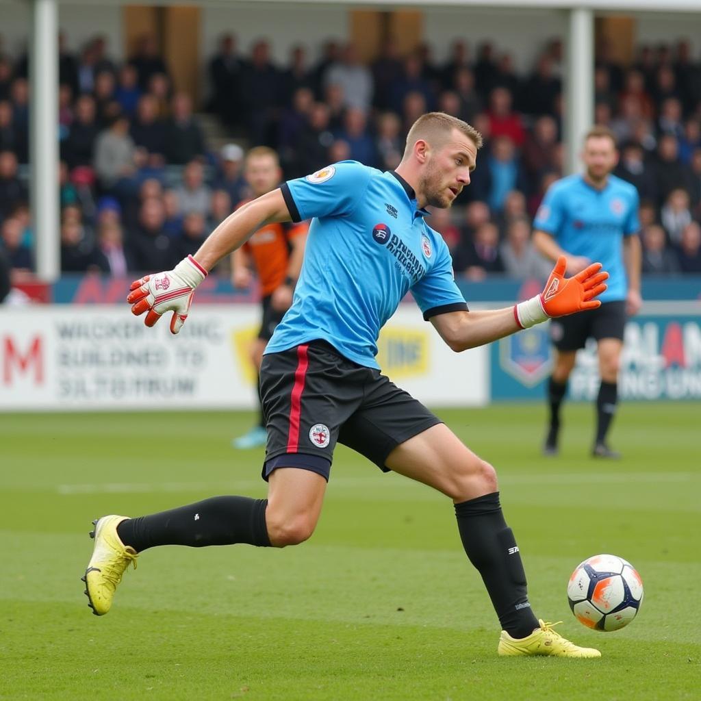 Bryan Meredith thi đấu cho AFC Telford United