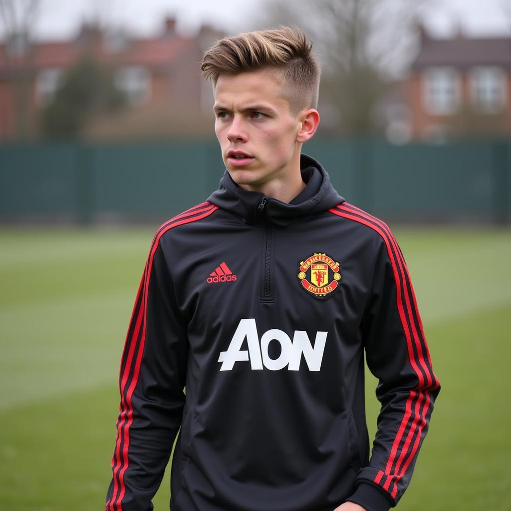 Bryan Meredith trong màu áo Manchester United