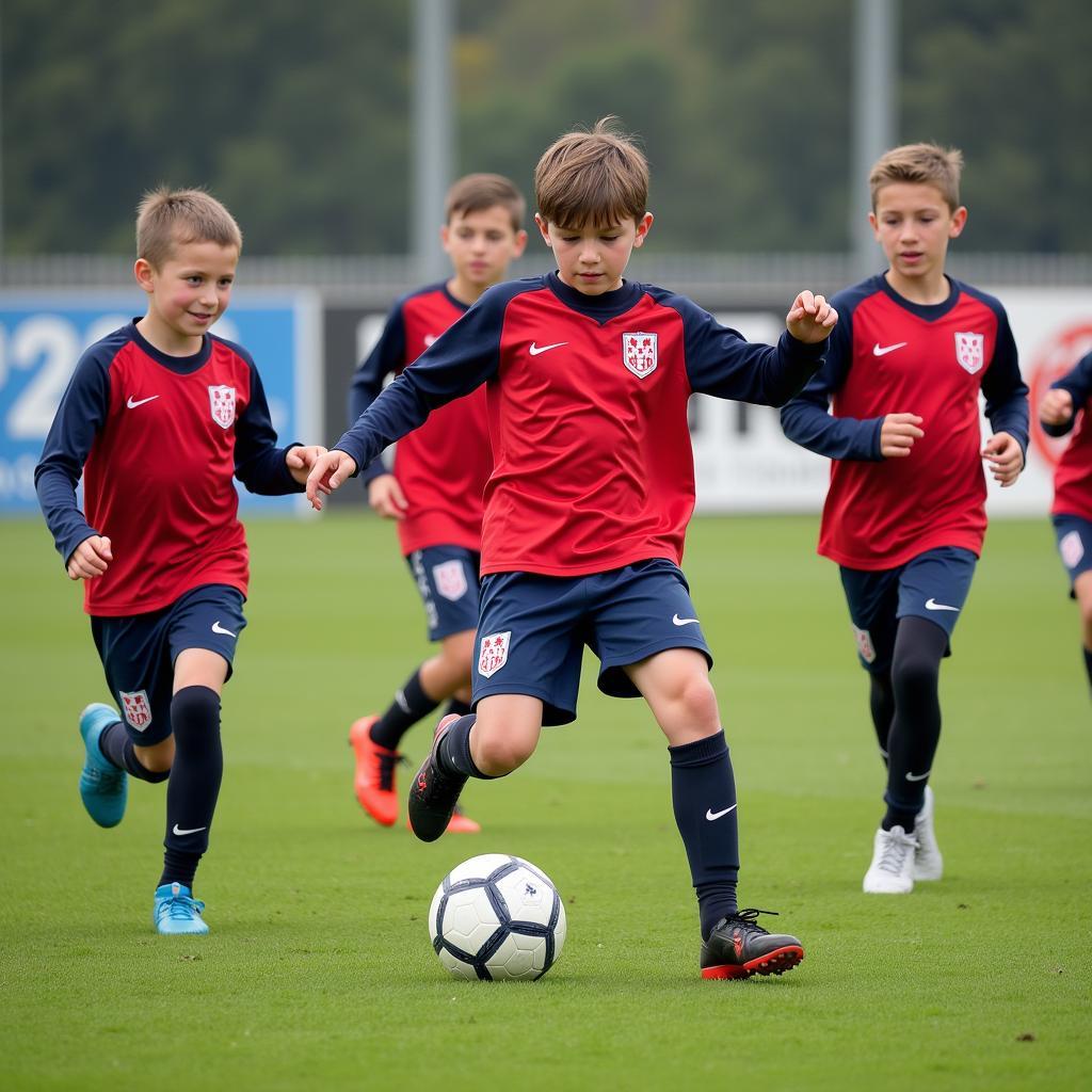 Young NK Jarun Zagreb players training