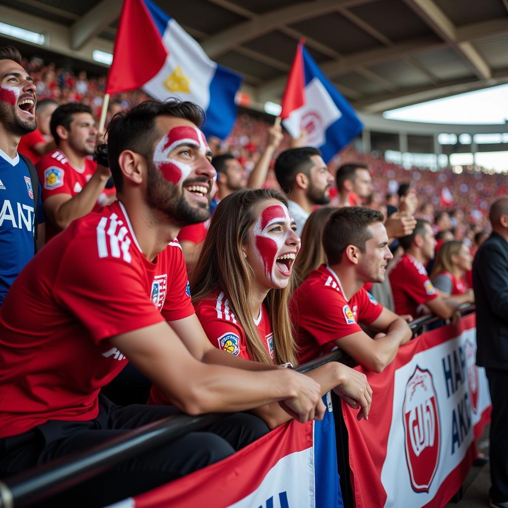 Cổ động viên Hapoel Akko FC trên khán đài