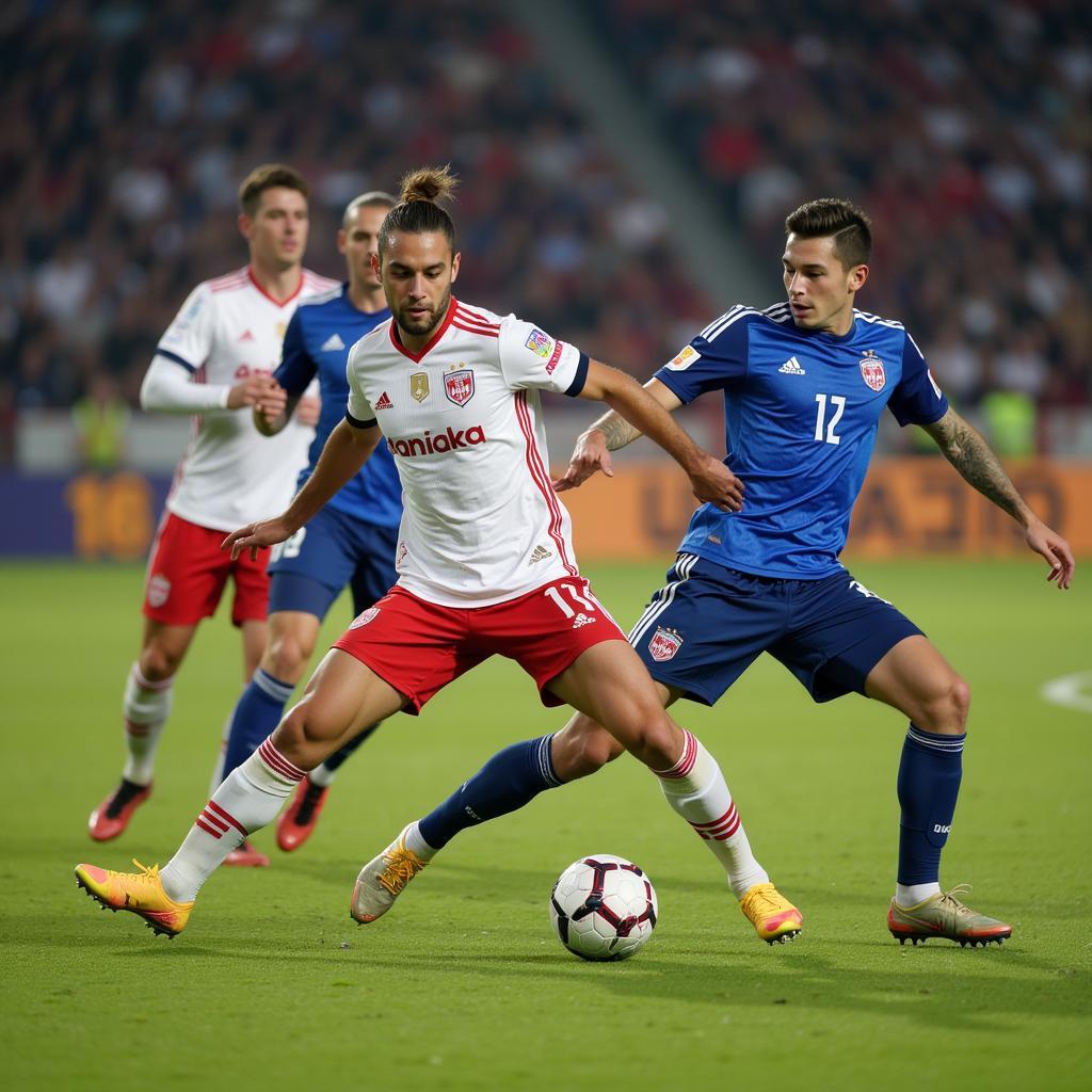 Soccer allies coordinating seamlessly on the field