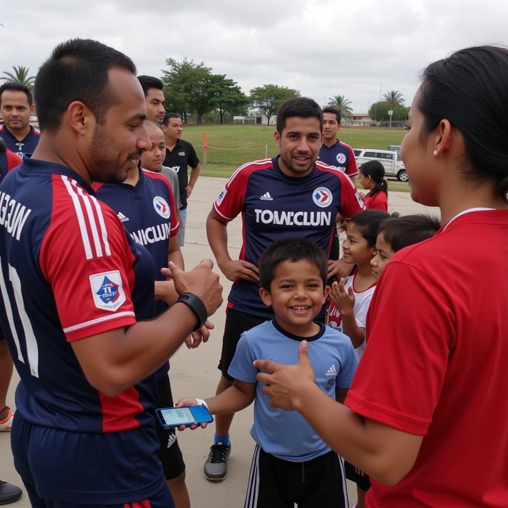 Cầu thủ Cancún FC tham gia hoạt động cộng đồng