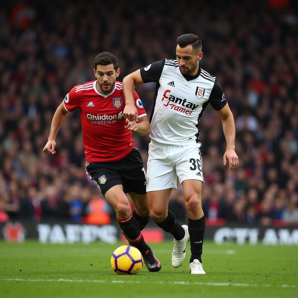 Carlos Bocanegra defending for Fulham