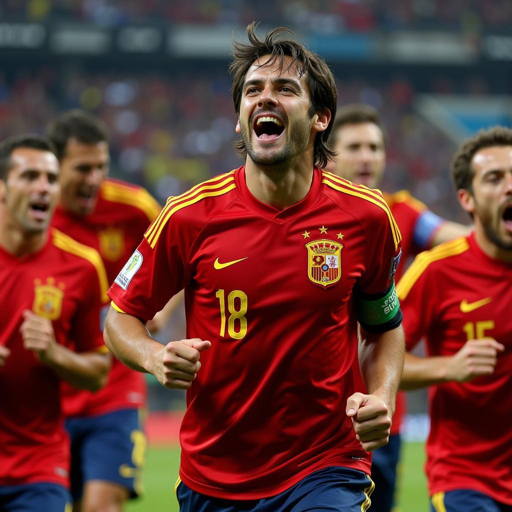 Casillas ăn mừng chức vô địch World Cup 2010