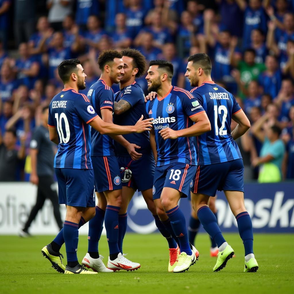 FC Juarez celebrates a goal