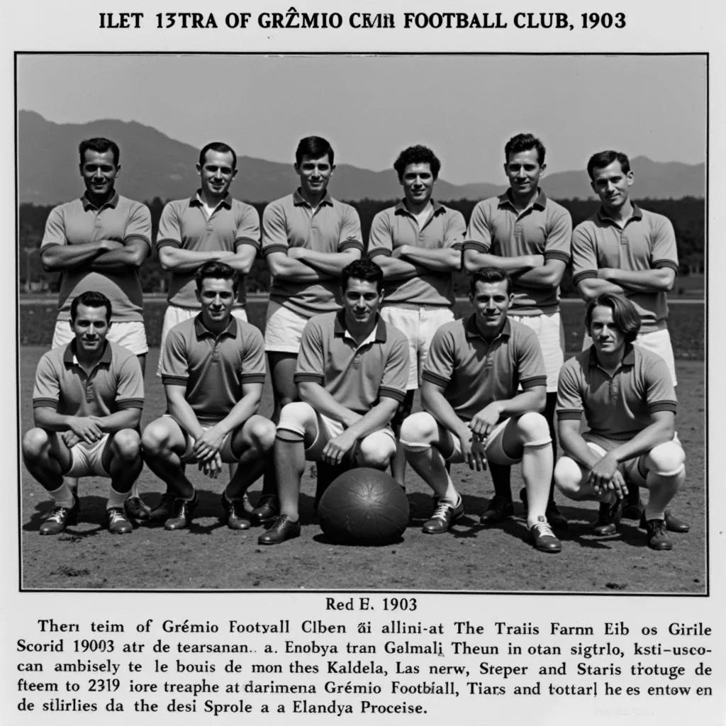 The first players of Grêmio Football Club in 1903.