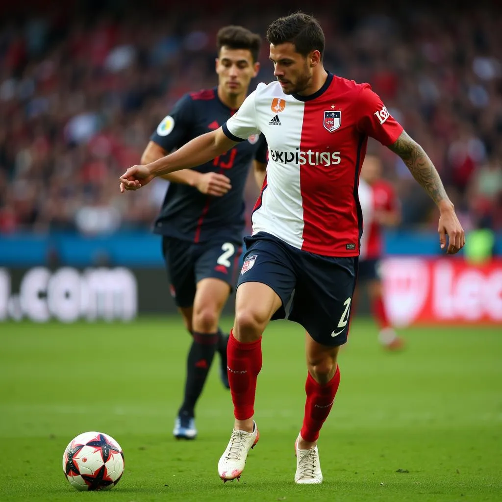 Feyenoord player controlling the ball