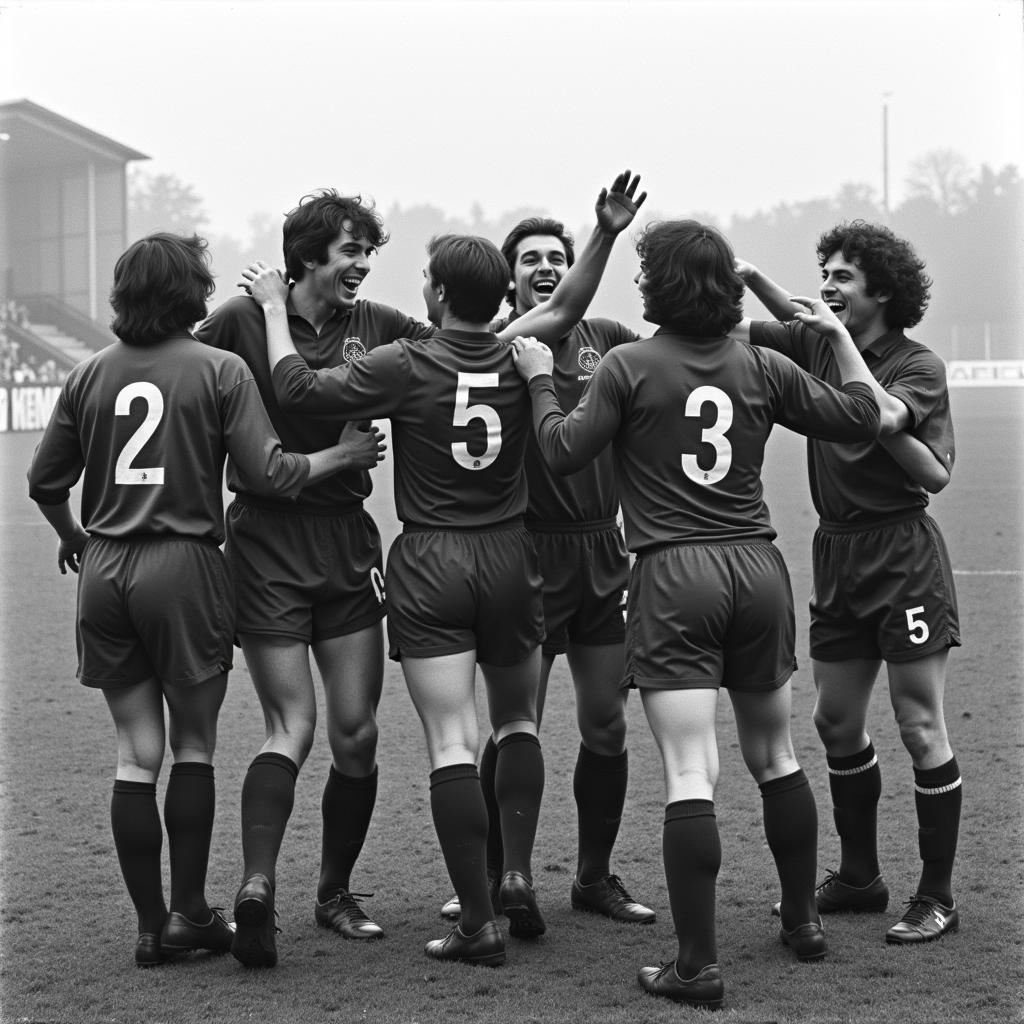 Ipswich Town players celebrating a victory