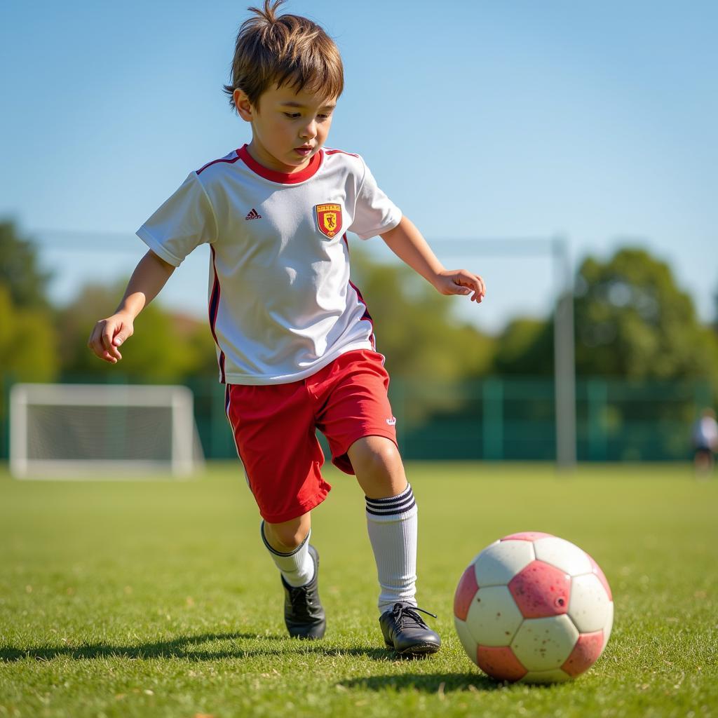 Soccer player training