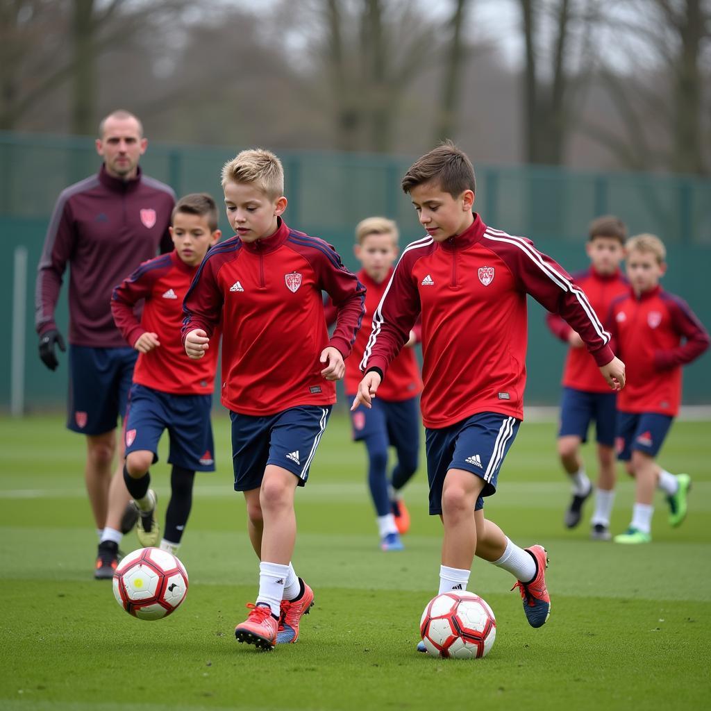 Lille OSC Youth Academy Players Training