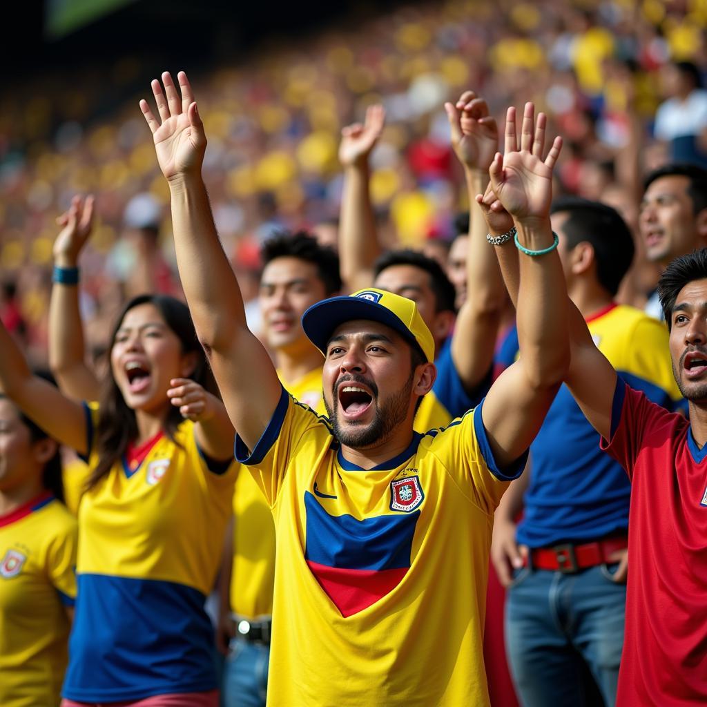 CĐV Colombia tại El Metro