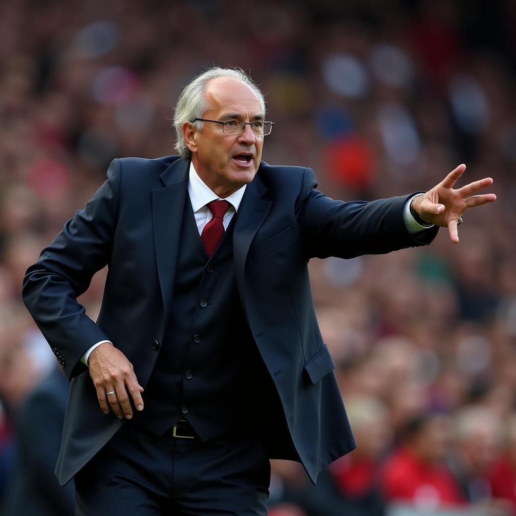 Claudio Ranieri giving instructions on the sideline