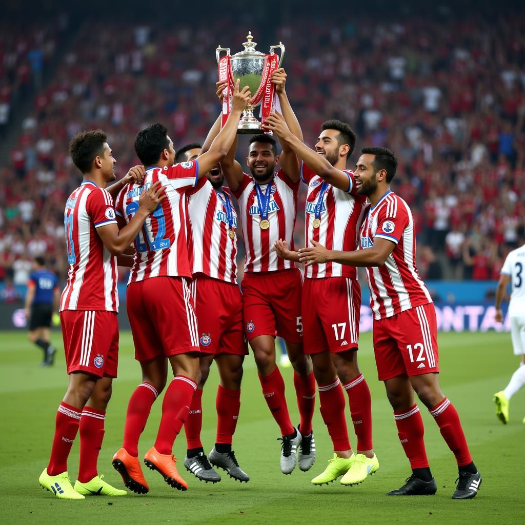 Cầu thủ Chivas Guadalajara ăn mừng chức vô địch Liga MX