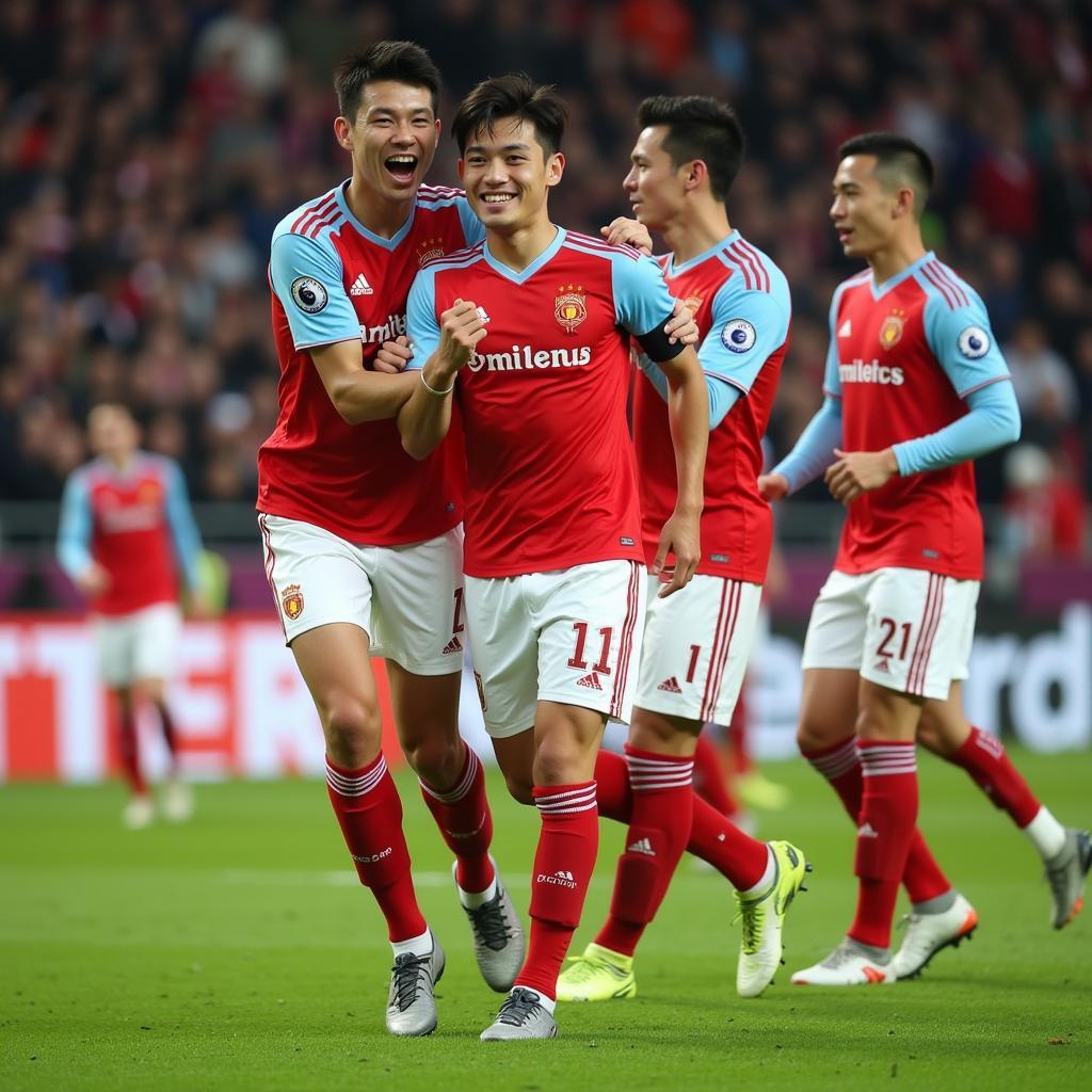 Chu-Young Park celebrating a goal