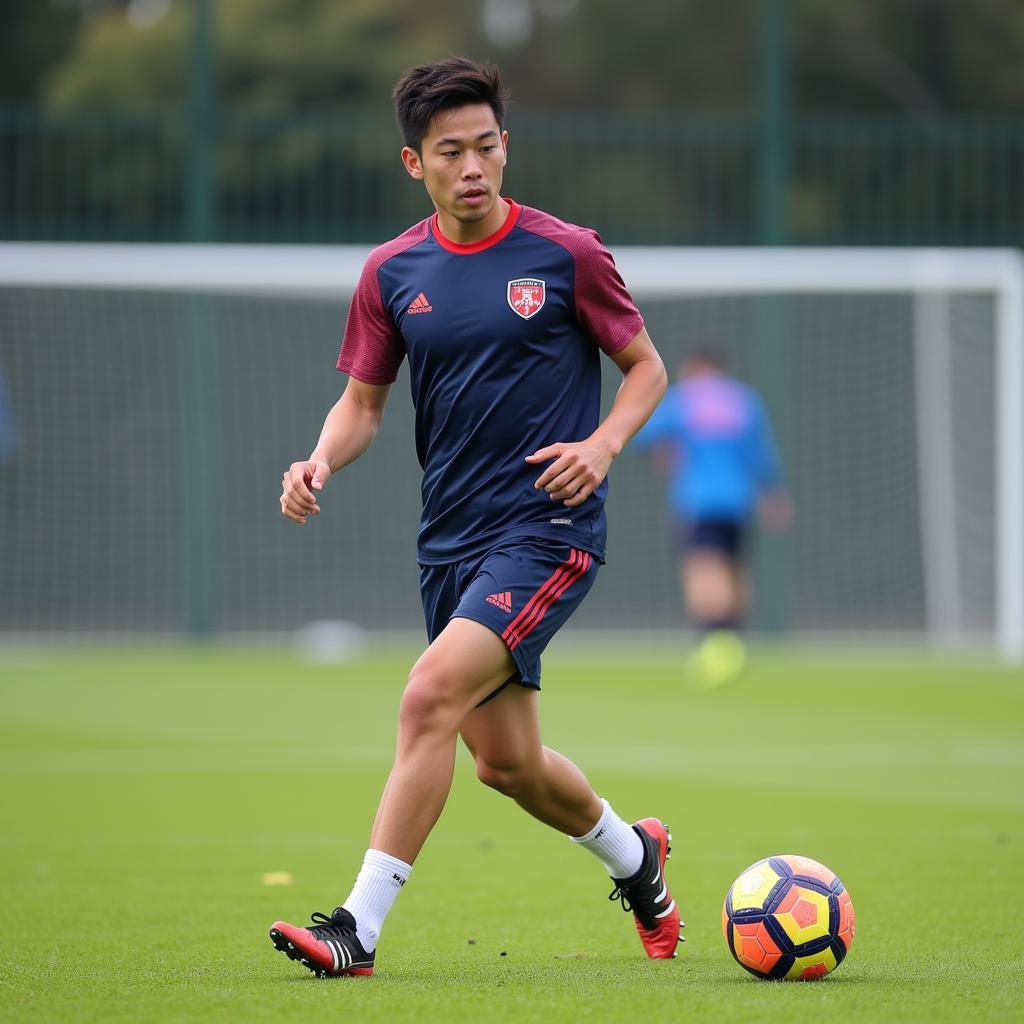 Chu-Young Park training hard