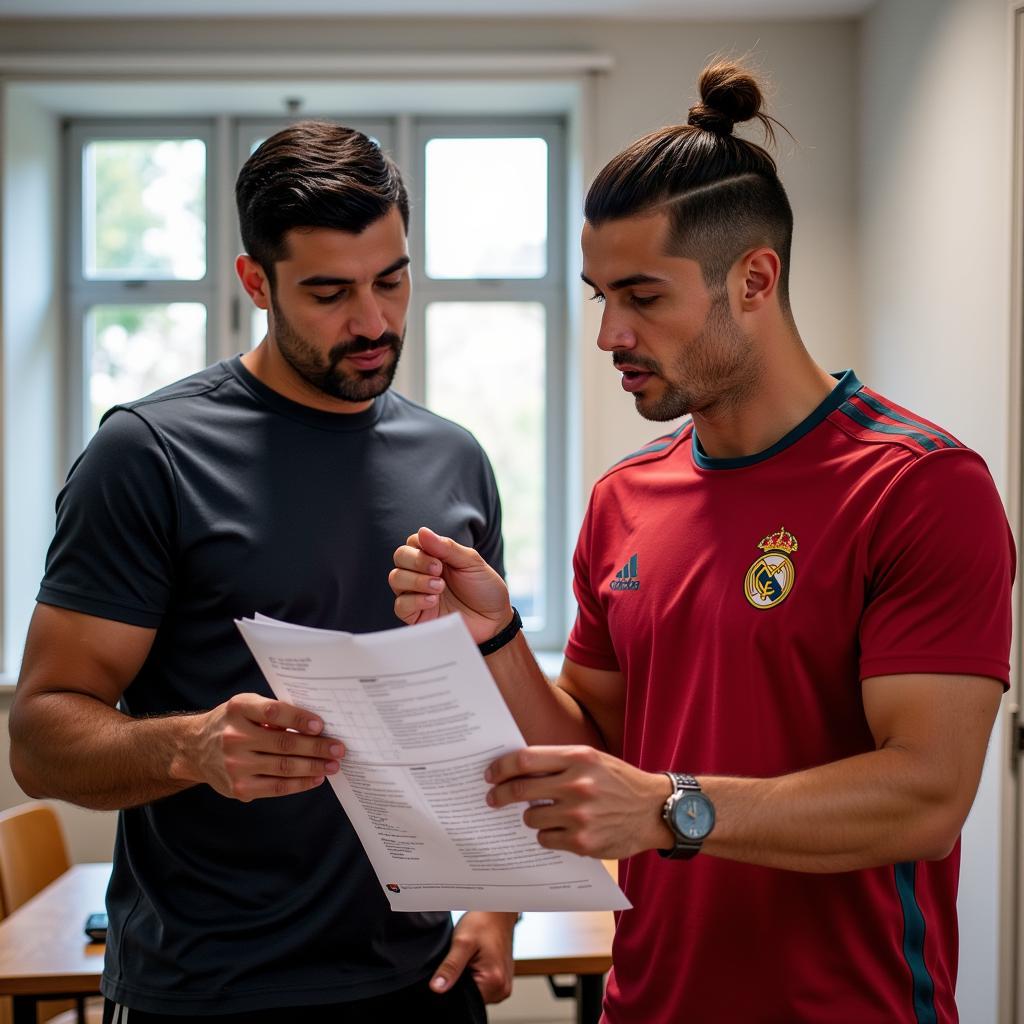 Cristiano Ronaldo working with his nutritionist Julio César Otero