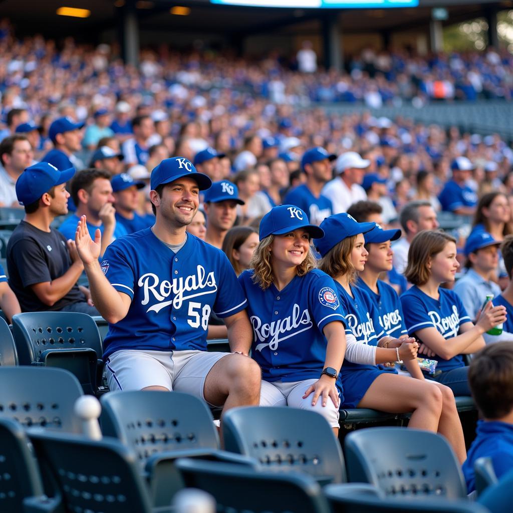 Spectators cheering in the stands at CommunityAmerica Ballpark