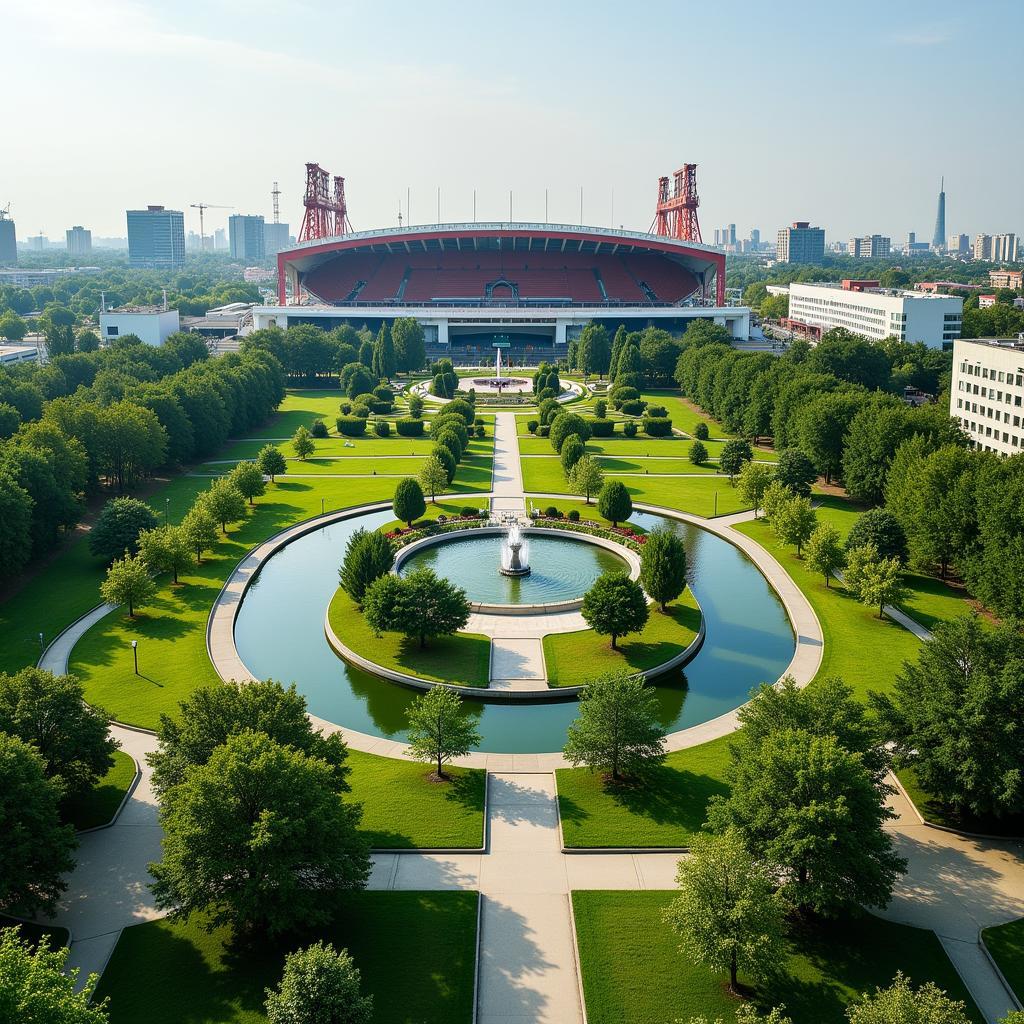 The park surrounding Krasnodar Stadium