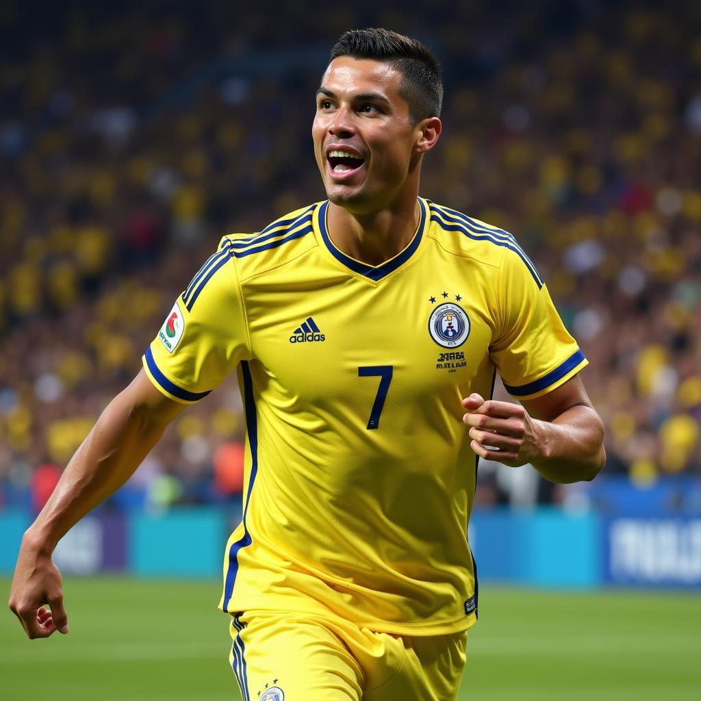 Cristiano Ronaldo in Al-Nassr kit