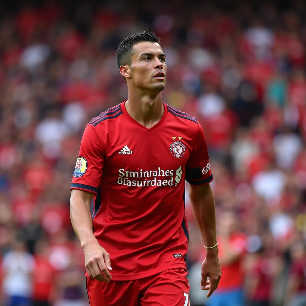 Cristiano Ronaldo in his OSH FC jersey