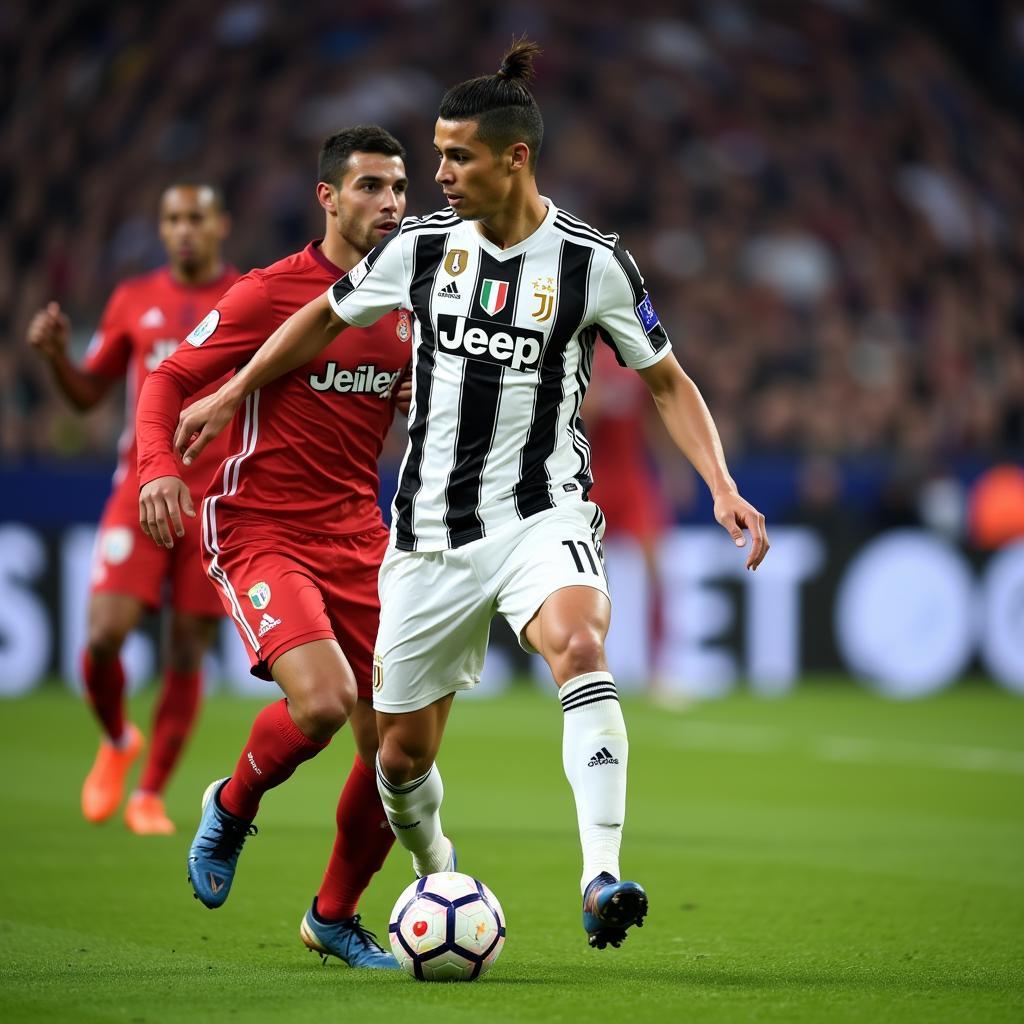 Cristiano Ronaldo thi đấu tại Serie A