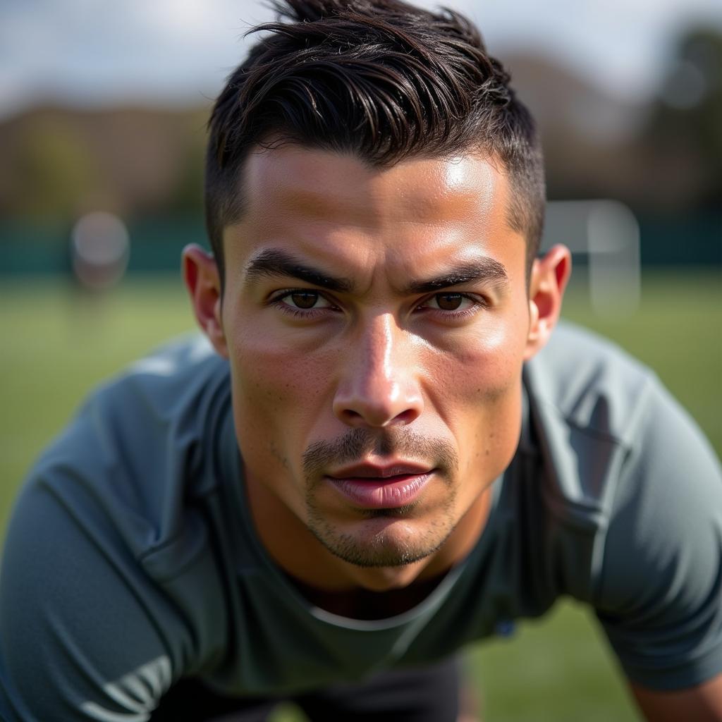 Cristiano Ronaldo tập luyện chăm chỉ