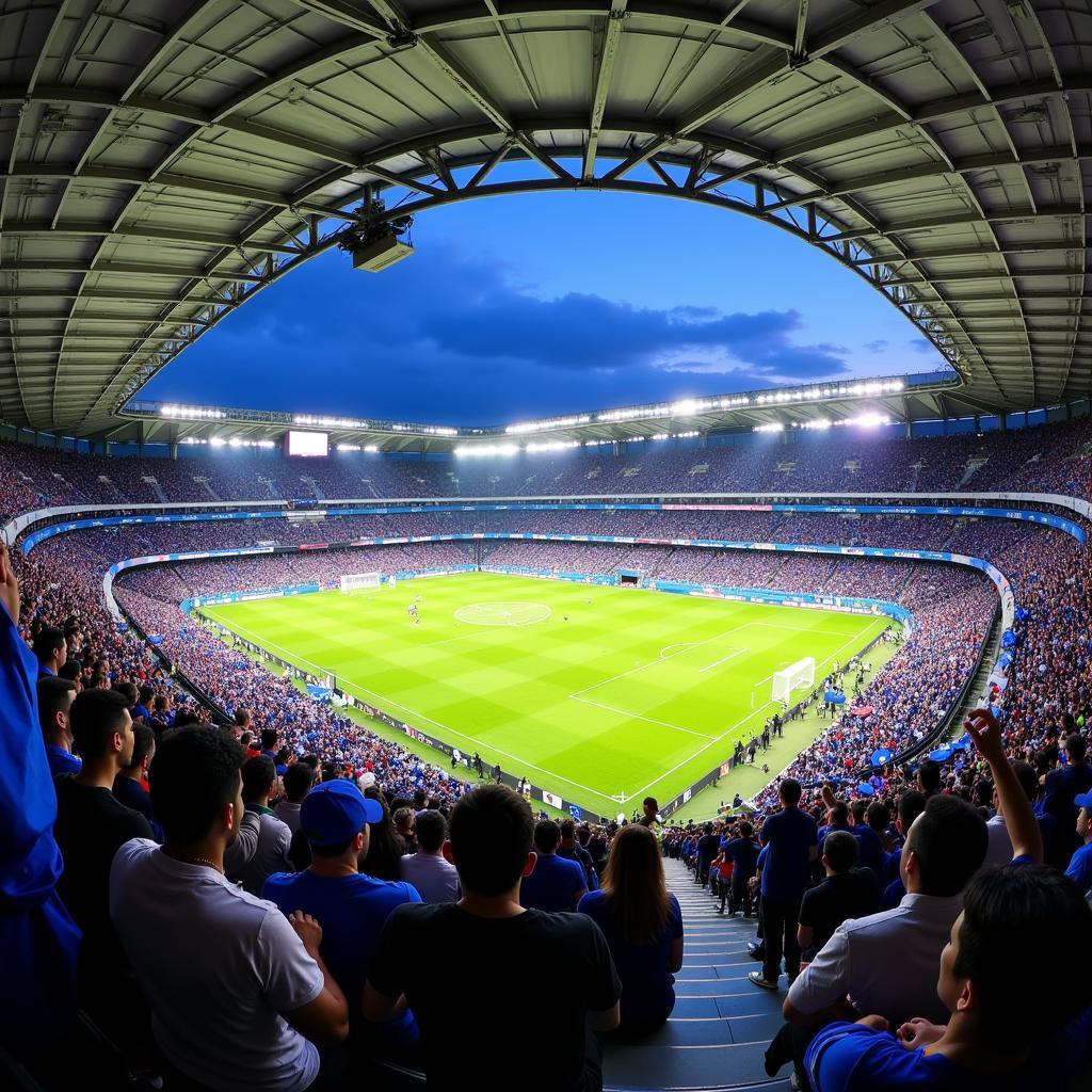 Cruz Azul fans in the stadium