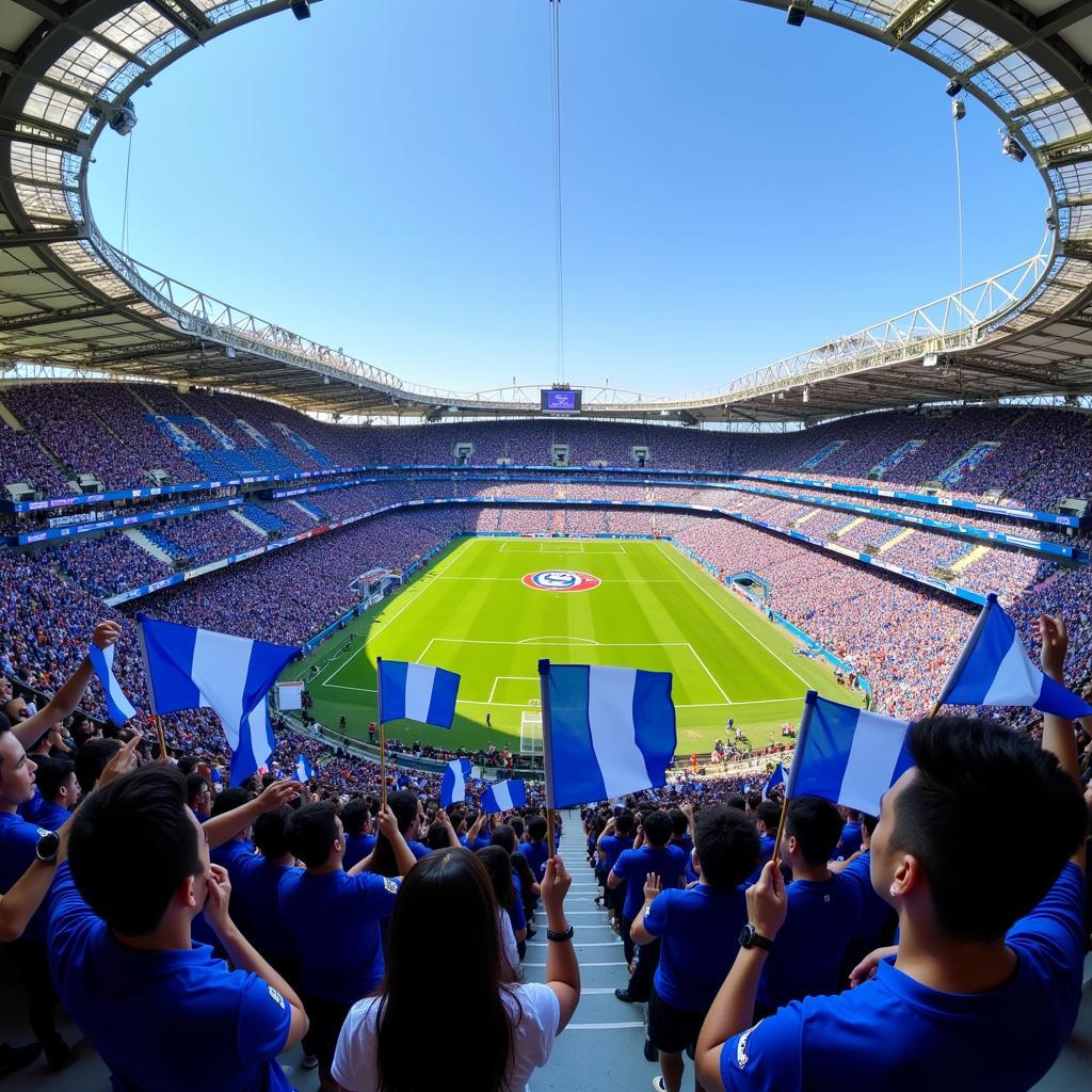 Cruz Azul playing at Estadio Azul