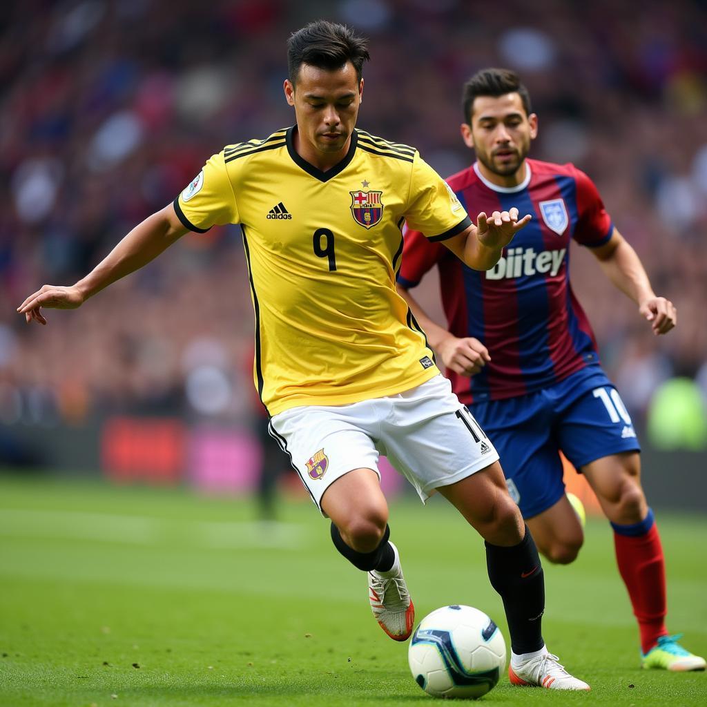 Cuauhtemoc Blanco dribbling past an opponent