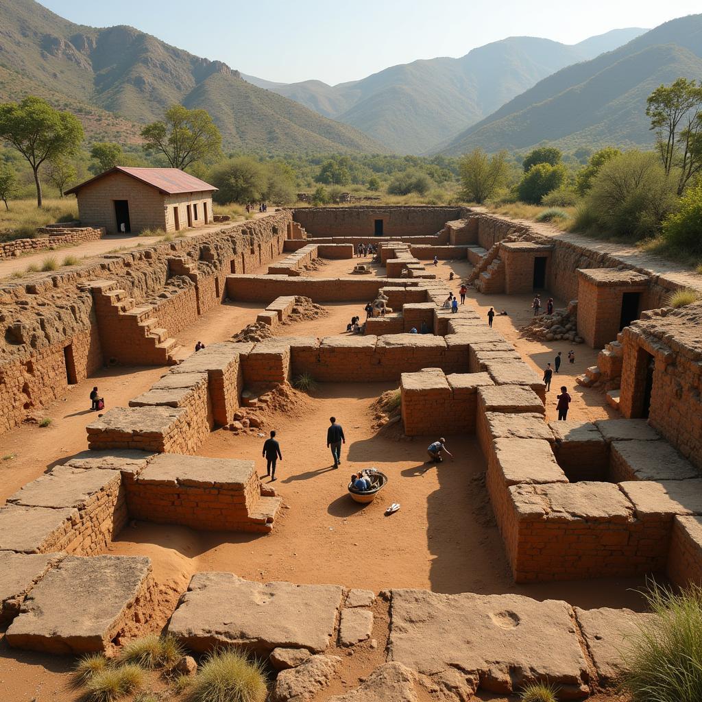 Archaeological excavation site