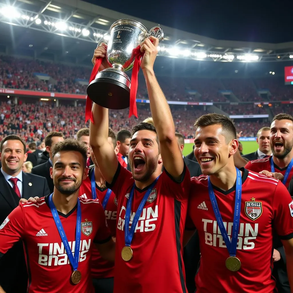 DC United players celebrating their MLS Cup victory