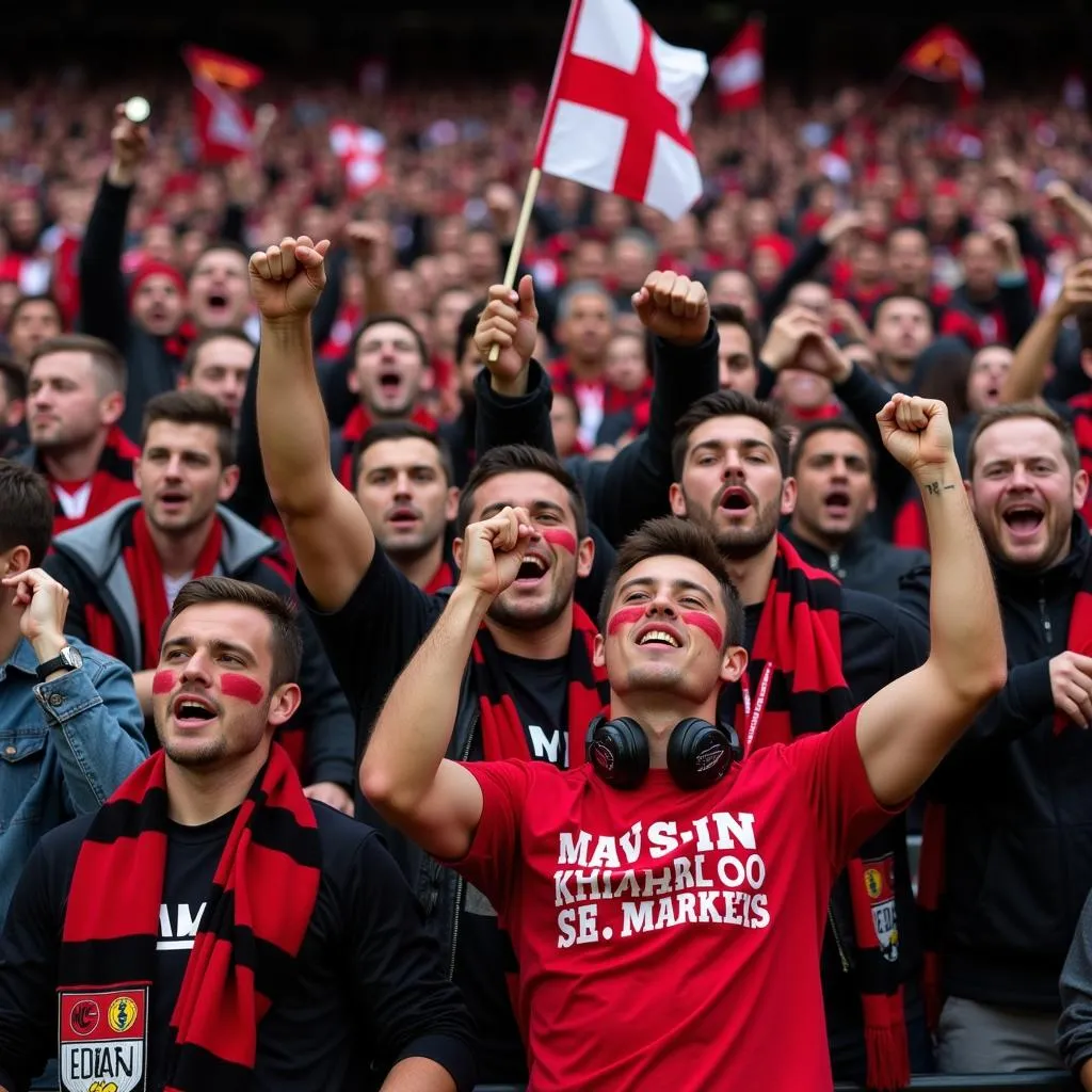 DC United fans celebrating a victory