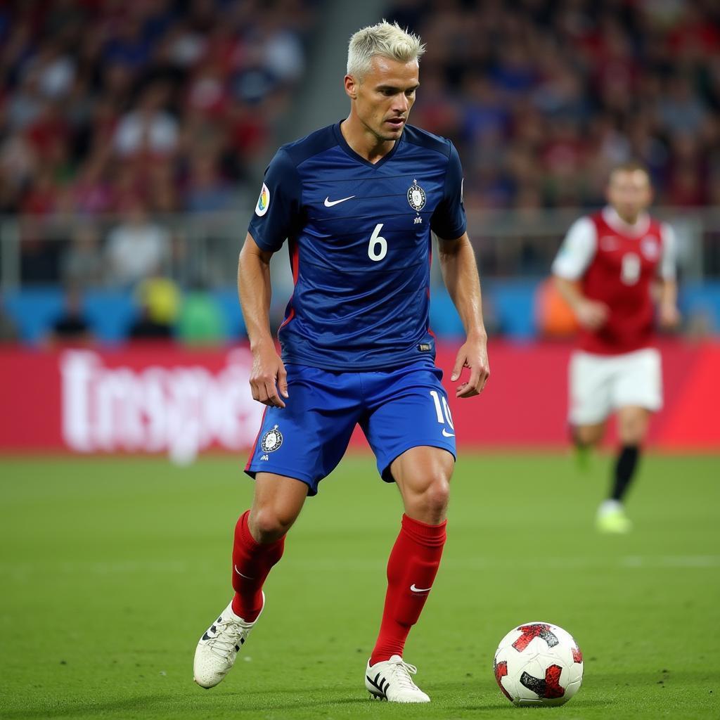 Didier Deschamps khoác áo đội tuyển Pháp