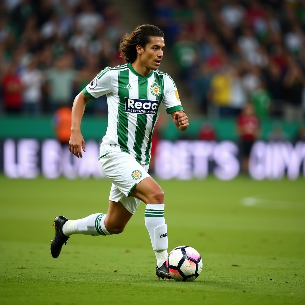 Diego Lainez playing for Real Betis