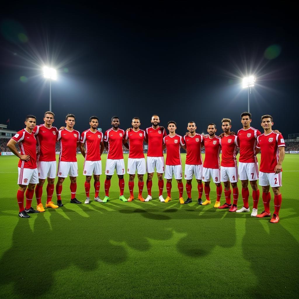 Goiânia FC squad ready for the match