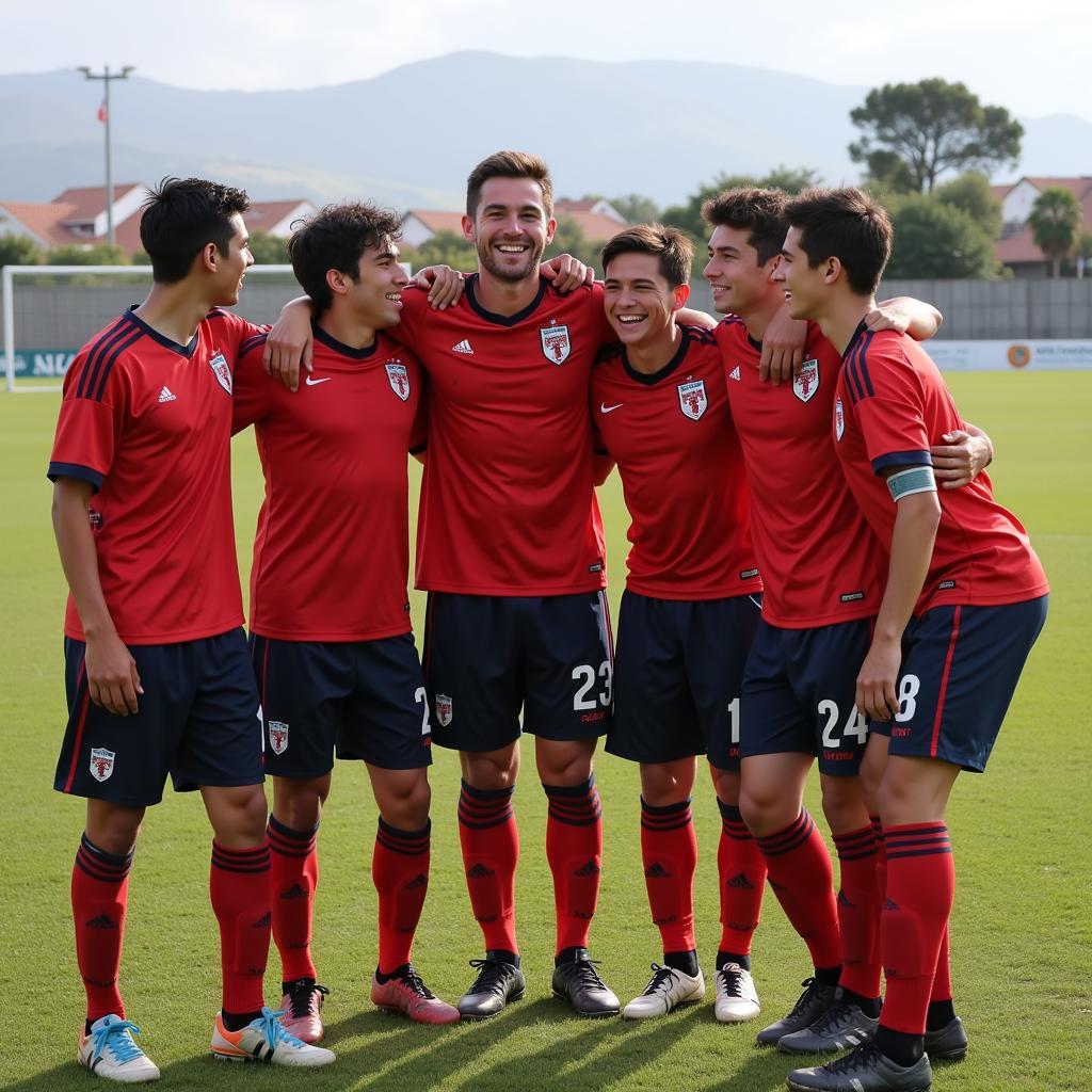 Đội hình Madeira FC ăn mừng chiến thắng