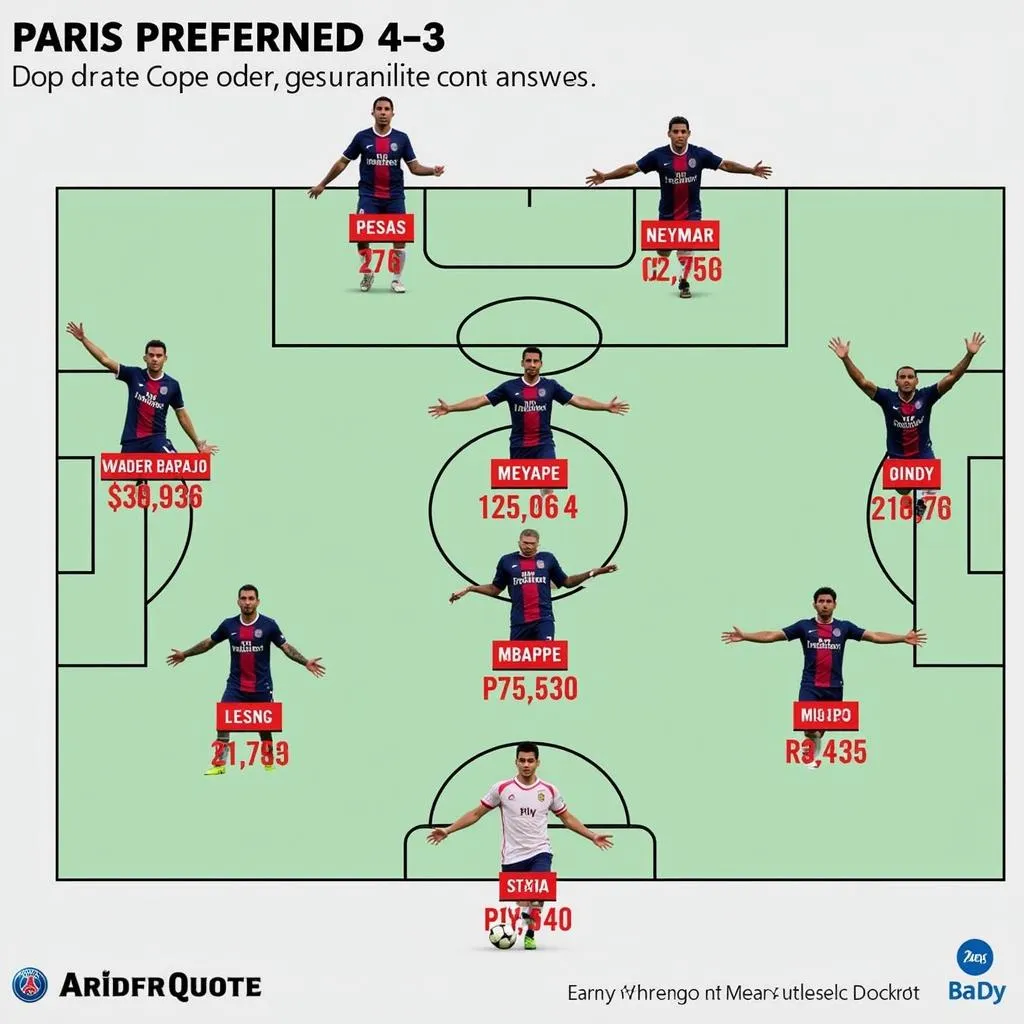 Sơ đồ chiến thuật 4-3-3 của PSG