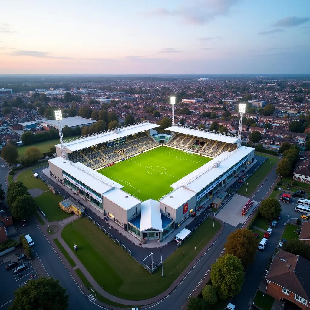 Eastleigh FC Stadium Aerial View