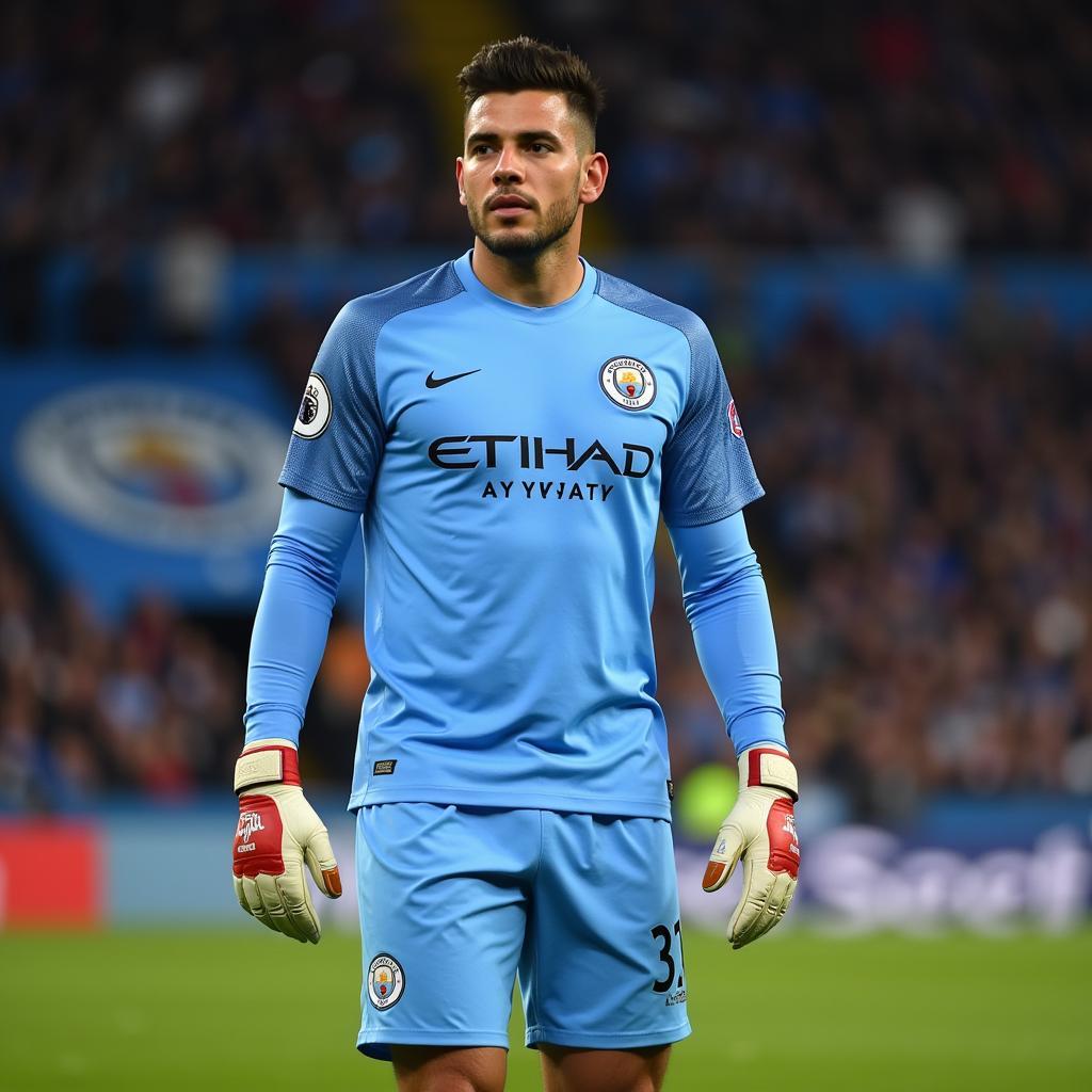 Ederson Moraes trong màu áo số 31 của Manchester City