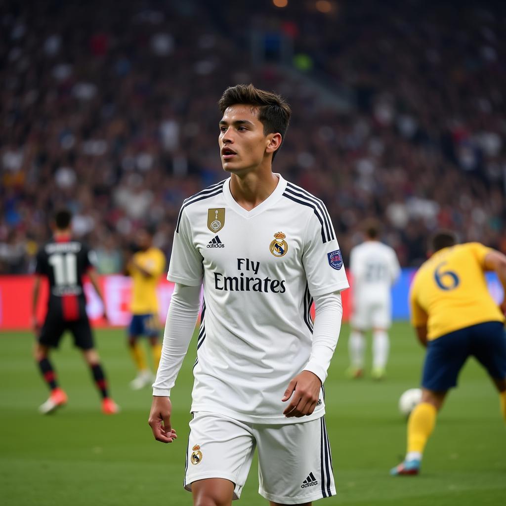 Edgar González trong màu áo Real Madrid